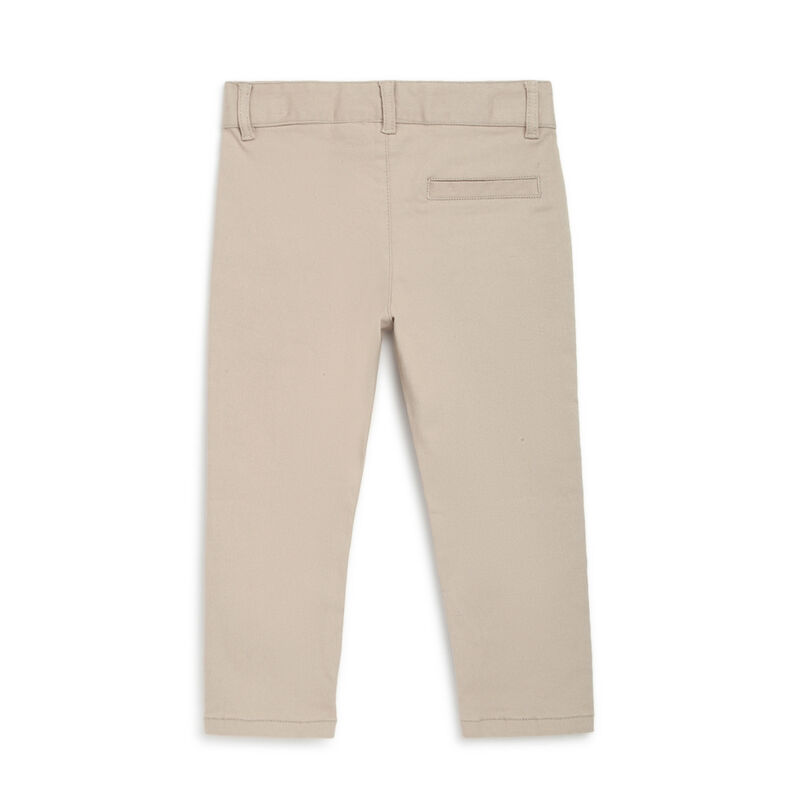 Boys Medium Natural Solid Long Trouser image number 1